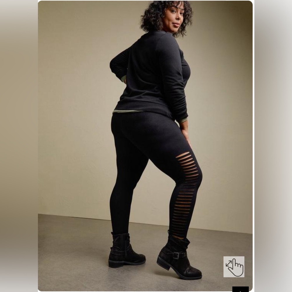 New torrid premium legging side slits slashed sz 4